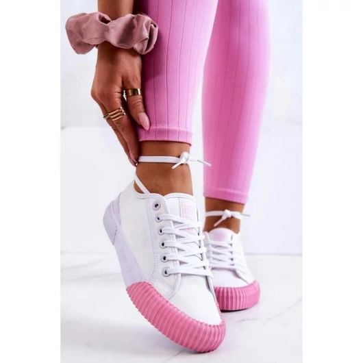 Fehér, vászon Big Star tornacipő, hölgyeknek