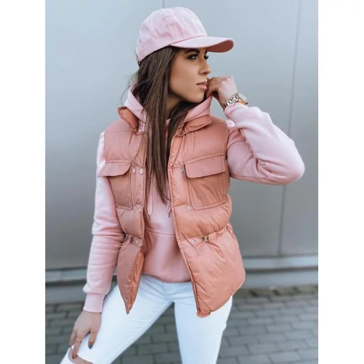 Női rózsaszín mellény állítható derékkal