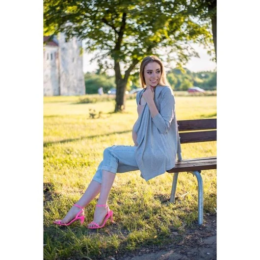 Vékony nyári szürke női kardigán