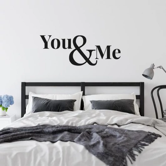 Dekoratív, You & Me feliratú matrica
