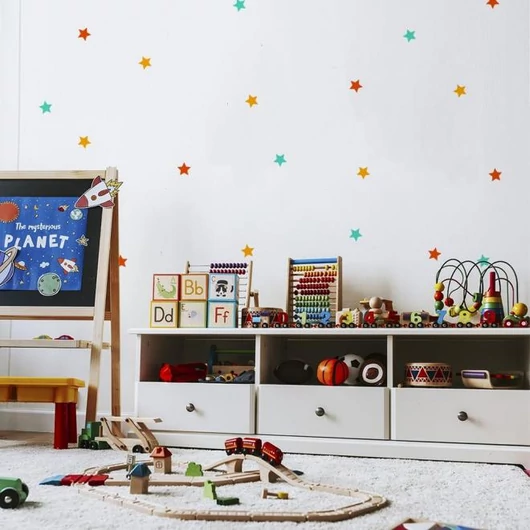 Dekoratív, csillag alakú matrica készlet