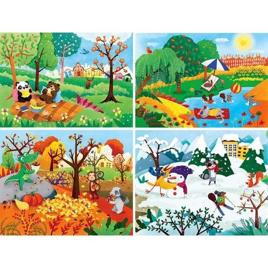 4 évszak 20,60,100,180 db-os puzzle - Clementoni