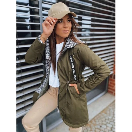 Női zöld kapucnis parka