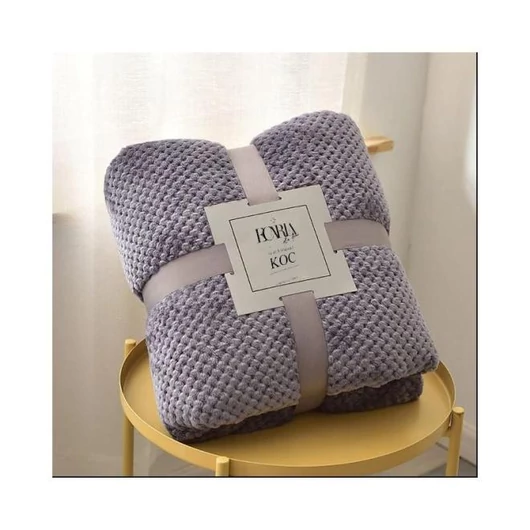 Szürke, jacquard takaró - 180x200 cm