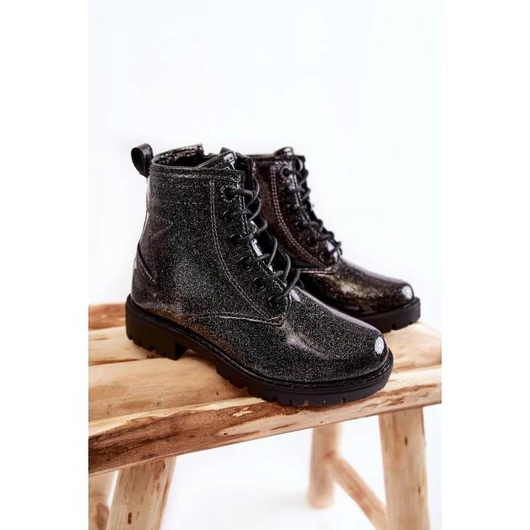 Lakkozott, szürke színű, Big Star csizma