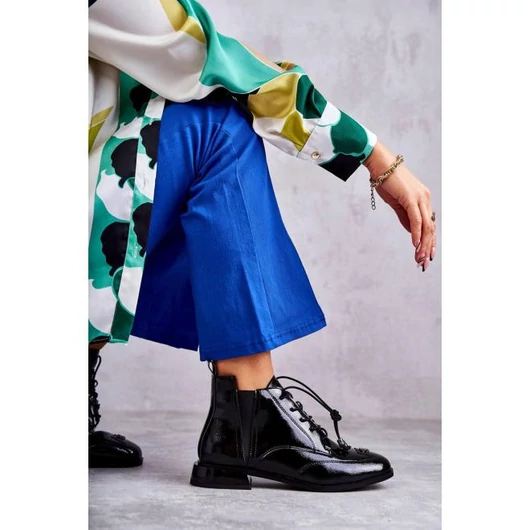 Lakkozott bokacsizma, hölgyeknek