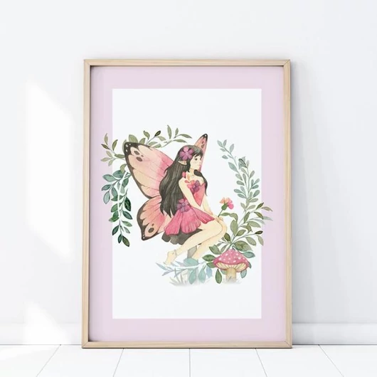 Dekoratív plakát, mesebeli tündérrel