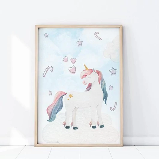 Plakát, mesebeli egyszarvúval