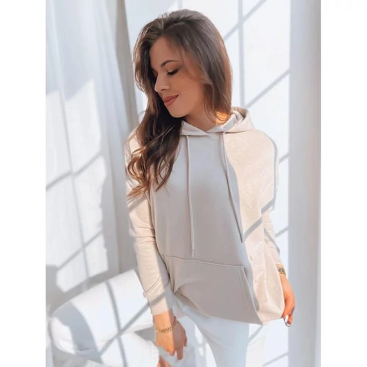 Női, oversize pulóver, bézs színben