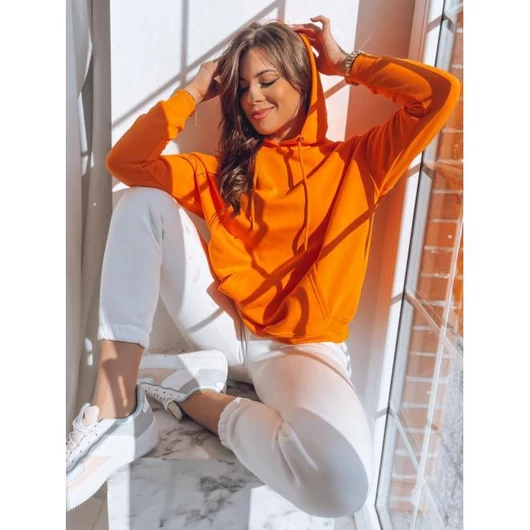 Női, oversize pulóver, narancssárga színben