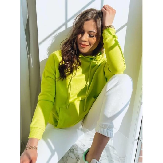 Női, oversize pulóver, világoszöld színben