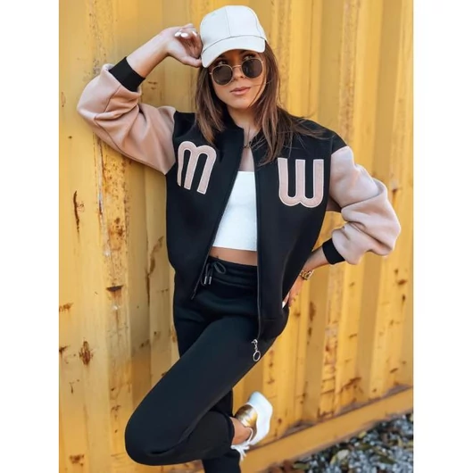 Fekete-bézs színű, meleg szett, hölgyeknek