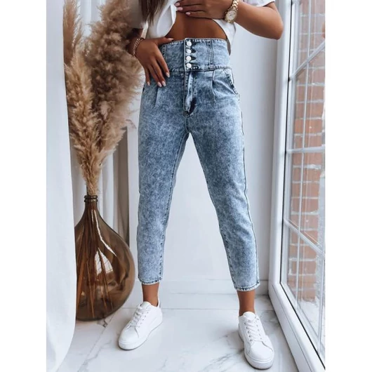 Világoskék női farmer, magas derékkal