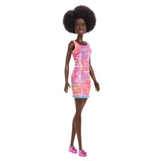 Barbie baba mini ruhában - barna hajú