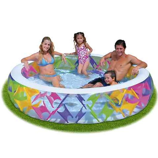 Átlátszó medence színes elemekkel - Intex