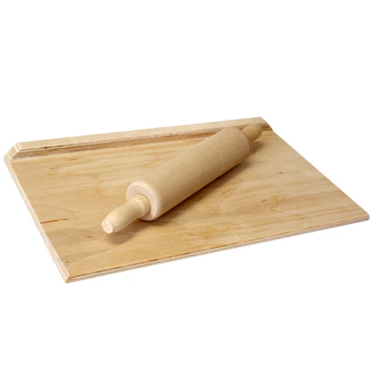 Fa gyúrmázóasztal sodrófával