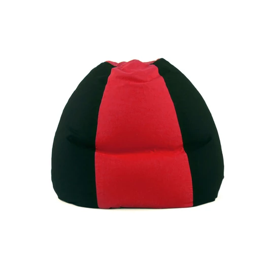 Fekete - Piros Bicolor XXL babzsákfotel