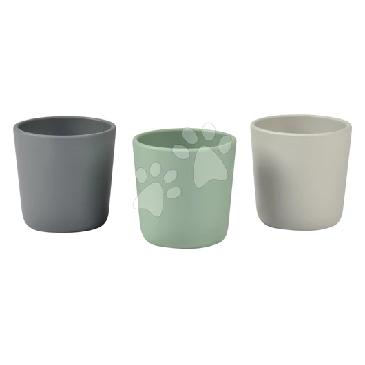 Babapoharak Silicone Glass Set Beaba Grey Sage & Mineral szilikonból 3 drb 4 hó-tól