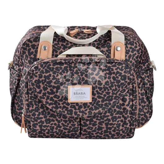 Prebaľovacia taška ku kočíku Geneva II Changing Bag Leopard Beaba s prebaľovacou podložkou vzorovaná  BE940343