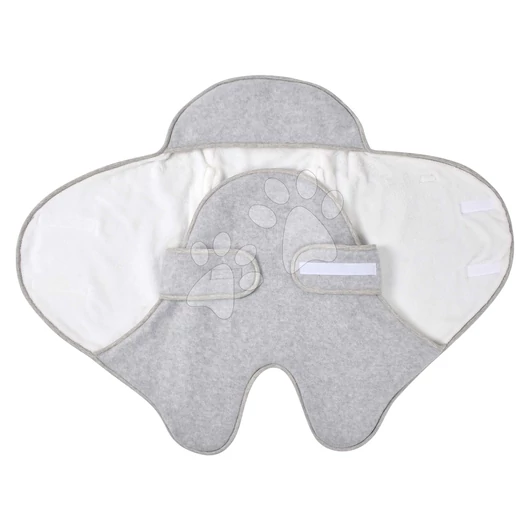 Babapólya Babynomade® Double Fleece Beaba Heather Grey White kétrétegű extra meleg szürke 0-6 hó