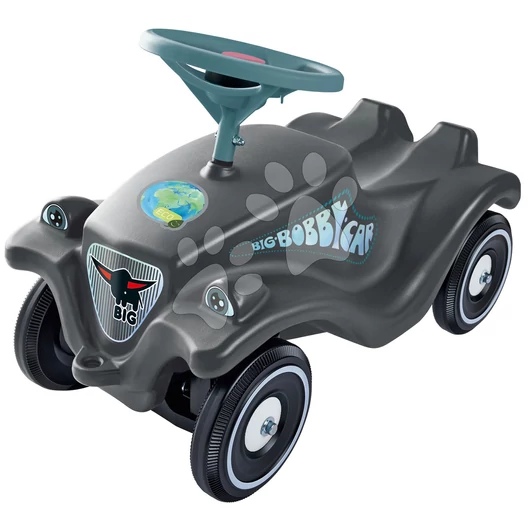 Bébitaxi autó Bobby Car Classic Eco BIG ökobarát szürke dudával és menő matricákkal 12 hó-tól