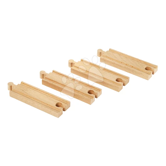 Kiegészítő elem vonatpályához Short Straight Tracks BRIO 4 rövid sín 10,8 cm hosszú 3 évtől BRIO3343