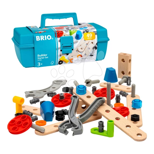 Fa építőjáték Kreatív szett Builder Creative Set BRIO 270 részes szerszámokkal 3 évtől BRIO5896