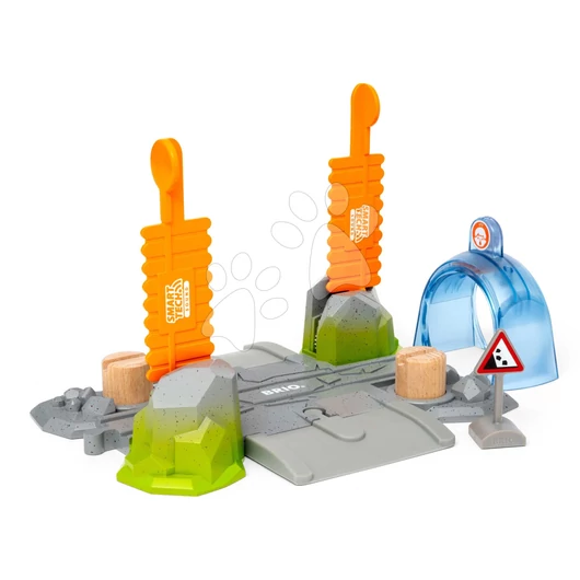 Hegyi vasúti átjáró interaktív alagúttal Smart Tech Sound BRIO instabil pályahatással 3 évtől BRIO9659