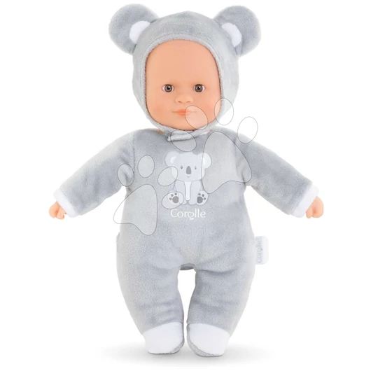 Játékbaba koala Sweet Heart Koala Corolle barna szemekkel és levehető füles kapucnival szürke 30 cm 9 hó-tól