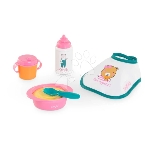 Ebédkészklet játékbabának Small Mealtime Set Corolle 30 cm babénak 5 kiegészítővel 18 hó-tól CO111130