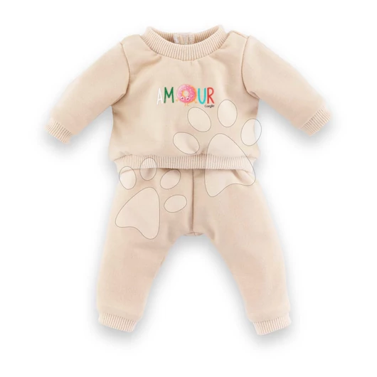 Melegítő szett játékbabára Beige Tracksuit Mon Grand Poupon Corolle 36 babának 24 hó-tól CO141900