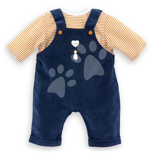 Póló és overál játékbabára T-shirt & Navy Blue Overall Mon Grand Poupon Corolle 42 cm babának 24 hó-tól CO160200