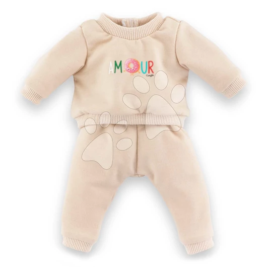 Melegítő szett játékbabára Beige Tracksuit Mon Grand Poupon Corolle 42 babának 24 hó-tól CO160210