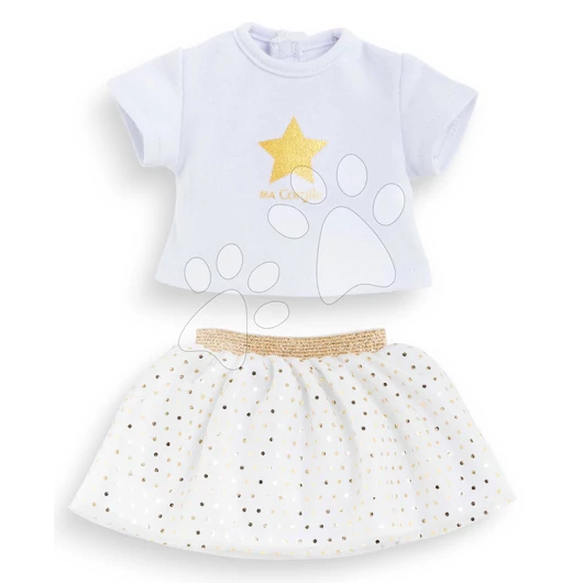 Póló és szoknya játékbabára Top & Skirt Set Ivory & Gold Ma Corolle 36 cm babának CO212900