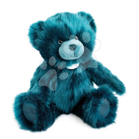 Plüss mackó Peacock Blue Ours Collection Doudou et Compagnie kék 40 cm 0 hó-tól DC3570