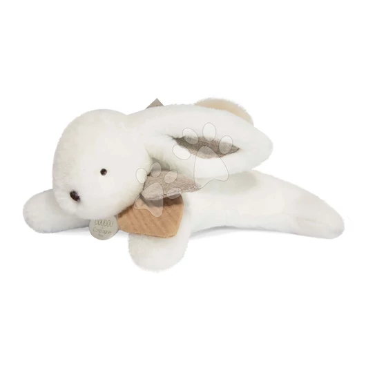 Plüss nyuszi Happy Wild Doudou et Compagnie barna 25 cm ajándékcsomagolásban pompommal 0 hó-tól DC3738