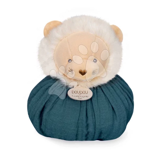 Plyšový lev na maznanie Doudou Boule 3v1 Doudou et Compagnie zelený 25 cm od 0 mes DC3931