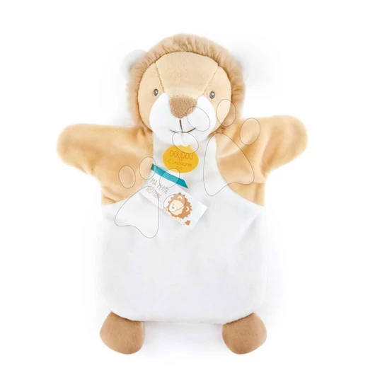 Plyšový lev na bábkové divadlo Lion Hand Puppet Doudou et Compagnie hnedý 25 cm od 0 mes DC4010