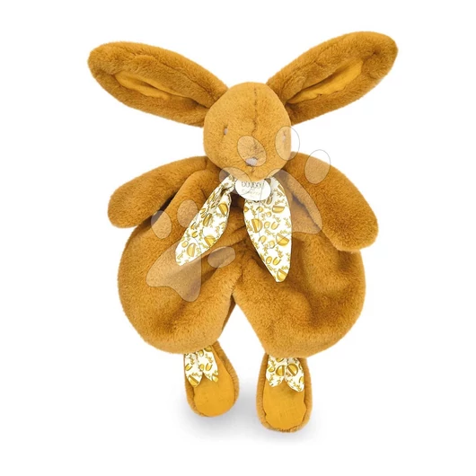 Plüss nyuszi dédelgetésre Bunny Comforter Ocher Doudou et Compagnie ajándékcsomagolásban barna 29 cm 0 hó-tól DC4151