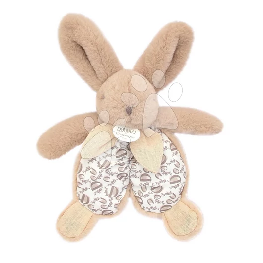 Plüss nyuszi dédelgetésre Bunny Comforter Sand Beige Doudou et Compagnie ajándékcsomagolásban bézs 18 cm 0 hó-tól  DC4192