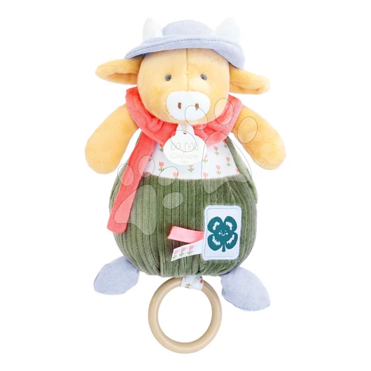 Plüss boci dallammal Aneth the Cow In my Garden Music Box Doudou et Compagnie ajándékcsomagolásban 20 cm 0 hó-tól DC4324