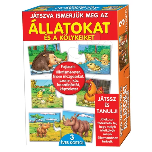 Dohány oktatójáték állatok és kölykeik 636