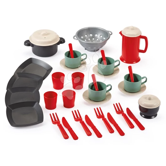 Ebédkészlet táskában 100% Chef Écoiffier 35 kiegészítő kávéfőzővel 18 hó-tól