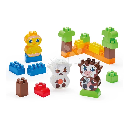 Stavebnica v dóze zvieratká na farme Abrick Écoiffier 150 farebných kociek od 18 mes ECO1367