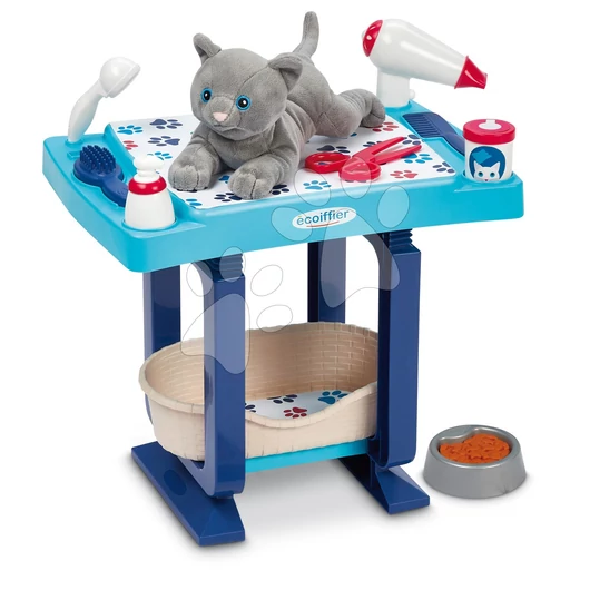 Gondozó sarok cicának Cat Care and Grooming Écoiffier fekhellyel és 9 kozmetikai kiegészítővel 18 hó-tól