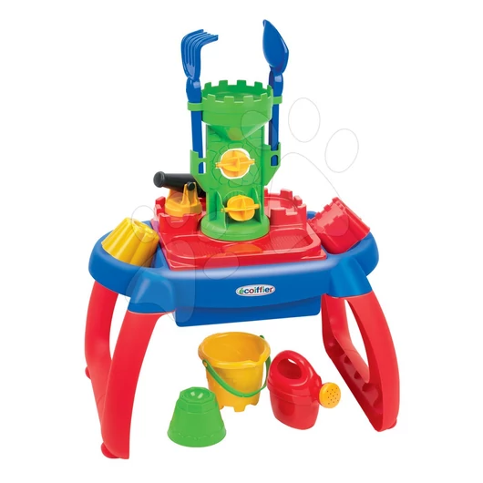 Écoiffier Homokozó asztalka vízre és homokra 10 kiegészítővel 4600