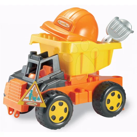 Écoiffier munkás autó homokozóba 770 sárga-narancssárga