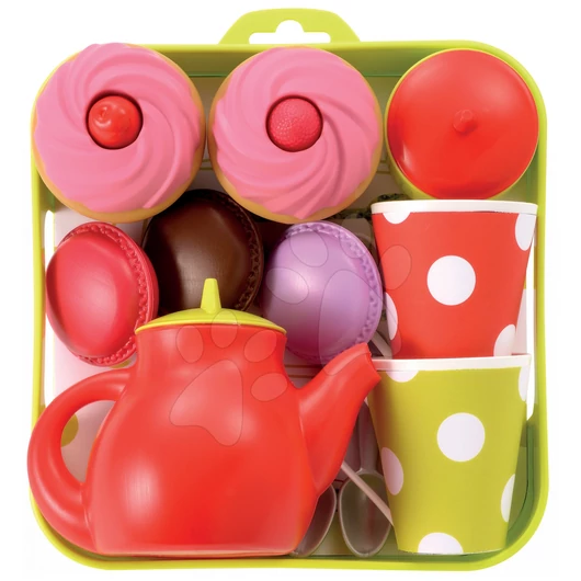 Écoiffier gyermek teáskészlet Cheef Cook 960 piros-zöld