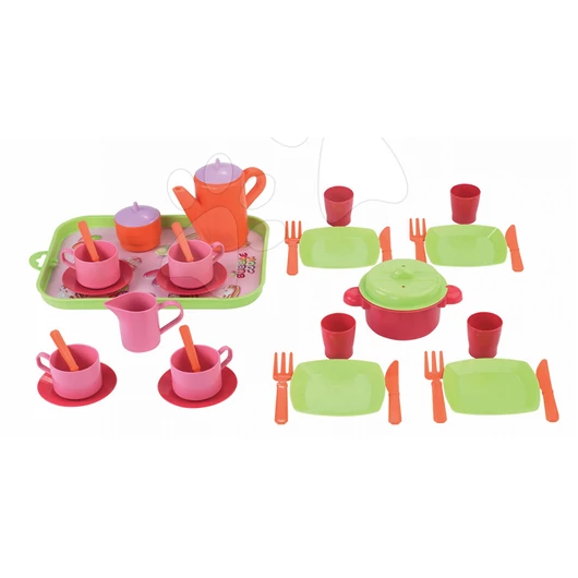 Écoiffier gyermek teáskészlet Bubble Cook 976 rózsaszín-zöld-narancssárga