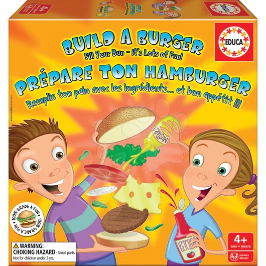 Educa gyerek társasjáték Build a burger 16892